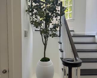 CB2 Planter with Faux Plant