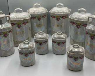 German Lusterware Kitchen Canister