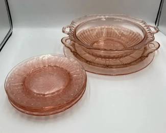 Mayfair open rose depression glass