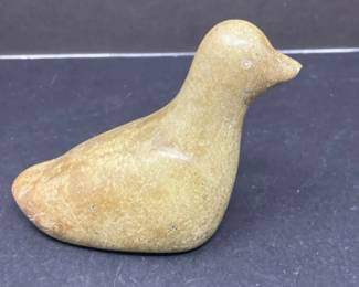 Carved Inuit Soapstone Bird