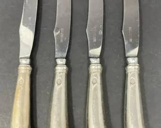 Four Stieff Sterling Handled 10 Dinner Knives