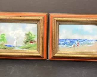 mall1960sera Enamel on Copper Seascapes