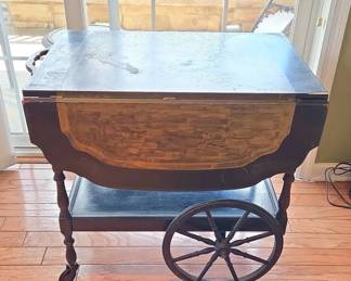 Vintage Wooden Tea Cart