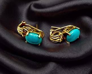 14K GOLD & TURQUOISE