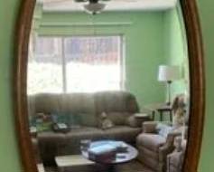 Oval Oak Mirror