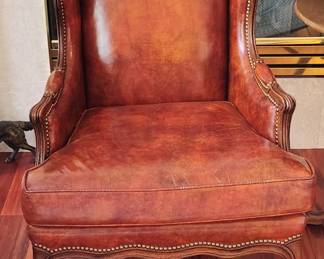 1982 Henredon Faux Leather Arm Chair
