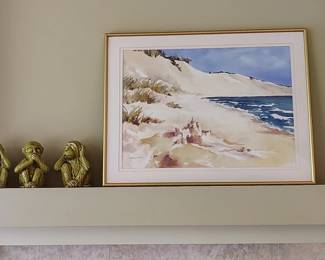 See no evil speak no evil hear no evil Ceramic trio, several styles available. Mary Porter Watercolor