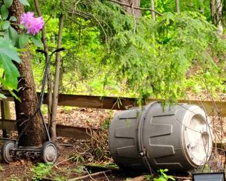 Vintage Manual Lawnmower , Composter