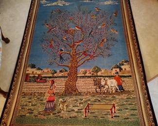 "The Purple Tree of Life" Hand Knotted 4x6