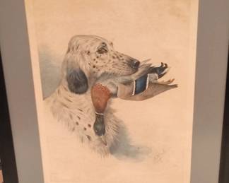 Boris Riab Colored Etching, Russian Artist 