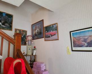 More Wall Decor And a Wagon Wheel Light