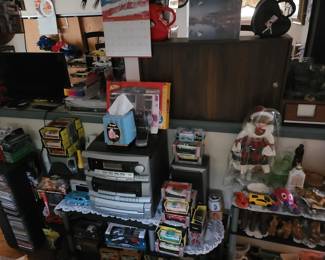 Stereo, Die-cast cars, DVD collections