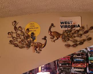 More Bronze Peacocks wall art