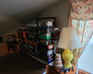 Vintage lamps and die-cast classic cars - multiple scales