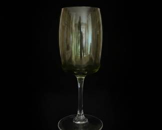 Fostoria Vintage  Glamour Green Glass Stemware