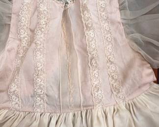 Vintage Doll Dress with Lace and Tulle