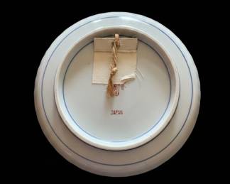 Japanese Porcelain Decorative Plate with Peony Motif