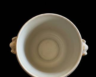 Limoges France Porcelain Cache Pot with Butterfly Motif