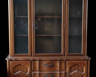 Vintage Broyhill French Provincial China Cabinet