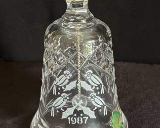 Waterford Crystal "1987" 4 Calling Birds Christmas Bell