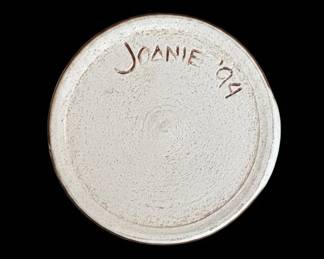 two-toned glazed studio pottery bowl