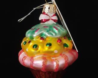 Christopher Radko Glass Ornaments - Cupcake and Winnie the Pooh