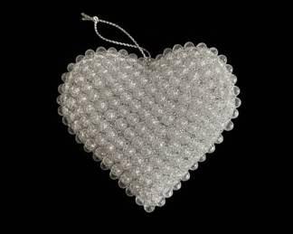 Assorted Clear Acrylic and Beaded Ornaments (Star, Heart, Snowflake)