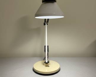 Vintage Architect Lamp, Mid Century White Articulating Swing Arm, Ledu Adjustable Light, Retro Spring Arm Task Light
