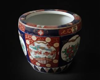 Toyo Gold Imari Porcelain Fish Bowl Planter