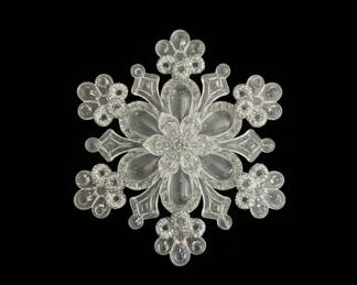 Assorted Clear Acrylic and Beaded Ornaments (Star, Heart, Snowflake)