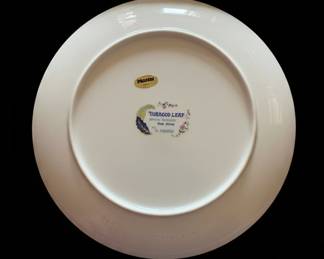 Mann Tobacco Leaf Fine China Plates (Set of 4)