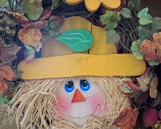Handmade Scarecrow Wreath Decoration