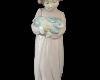 Lladro "Girl Holding Bunny" Porcelain Figurine
