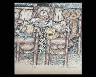 Micko Hayashi "Teddy Bear Luncheon" Limited Edition Print