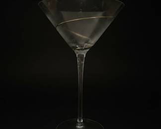 Gold Rim Martini Glasses