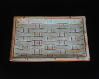 Ceramic Tray with Brick Pattern