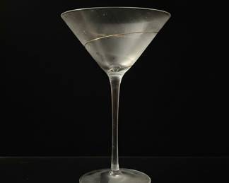 Gold Rim Martini Glasses