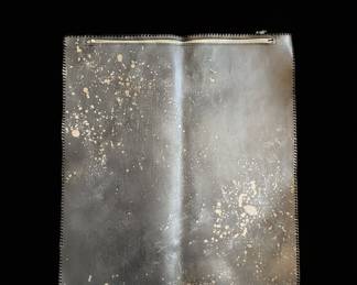 Japanese Leather Folio with Maple Leaf and Swirling Water Design