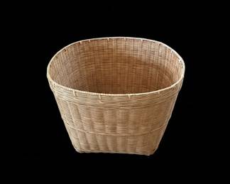 Large Vintage Bamboo Woven Basket