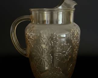 Anchor Hocking Amber Glass Rainflower Pitcher