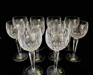 Waterford Crystal " Colleen " Pattern Wine Glasses