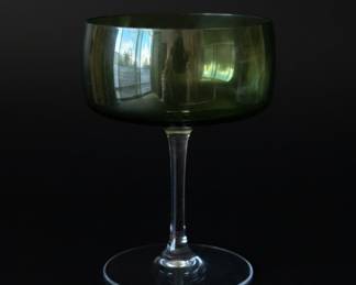 Vintage Jade/Green Coupe Glasses