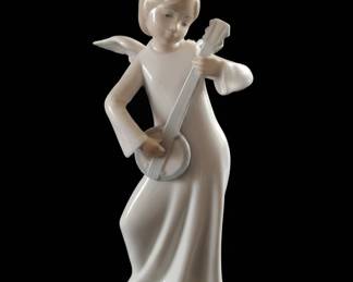 Lladro NAO Porcelain Figurine - Angel Playing Banjo #192