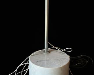 Large Mid Century Italian Chrome & Marble Floor Lamp