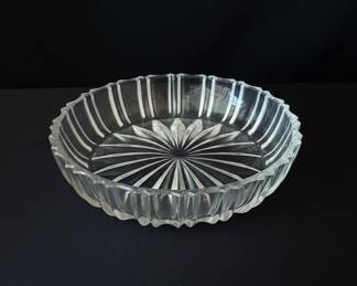 Crystal Glass Salad Bowl and Berry Bowls Set