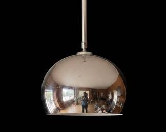 Large Mid Century Italian Chrome & Marble Floor Lamp