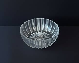 Crystal Glass Salad Bowl and Berry Bowls Set