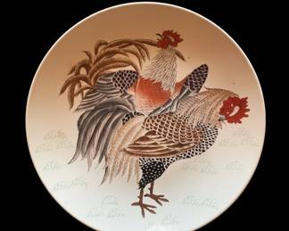 The Srednick Collection "Roosters" Decorative Plate