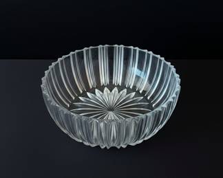 Crystal Glass Salad Bowl and Berry Bowls Set