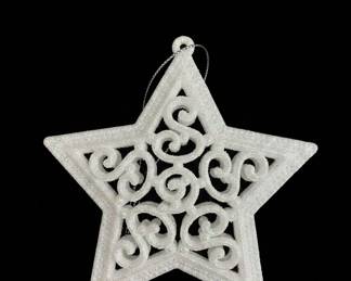 Assorted Clear Acrylic and Beaded Ornaments (Star, Heart, Snowflake)